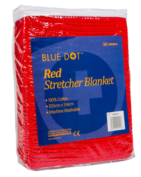 Blue Dot Red Stretcher Blanket 152cm x 203cm