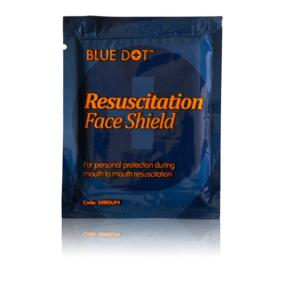 Blue Dot Resuscitation Face Shield Foil Pack